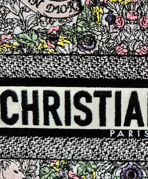 Christian Dior Medium Dior Book Tote Gray